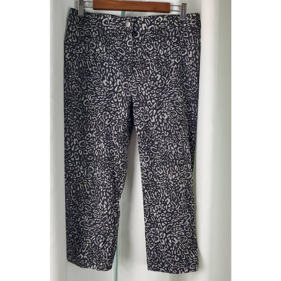 Chico's Capri pants Animal Print black and White Size 0.5 / S - Picture 1 of 5